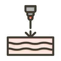 Laser Vector Thick Line Filled Colors Icon For Personal And Commercial Use.