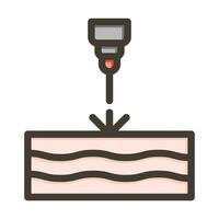 Laser Vector Thick Line Filled Colors Icon For Personal And Commercial Use.