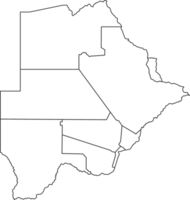 carta geografica di Botswana con dettagliato nazione carta geografica, linea carta geografica. png