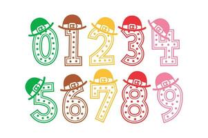 Versatile Collection of Cookie With Hat Numbers for Various Uses vector
