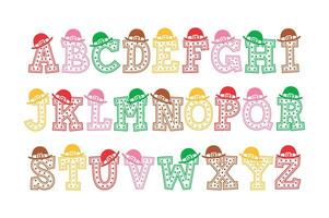 Versatile Collection of Cookie With Hat Alphabet Letters for Various Uses vector