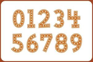 Versatile Collection of Cookie Numbers for Various Uses vector