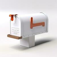 Mailbox background  3D. AI Generative photo