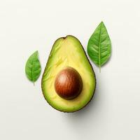 Avocado on a light background. AI Generative photo