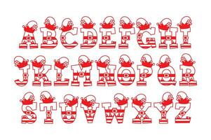 Versatile Collection of Elf Alphabet Letters for Various Uses vector