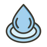 Water Droplet Vector Thick Line Filled Colors Icon For Personal And Commercial Use.