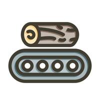 Conveyor Belt Vector Thick Line Filled Colors Icon For Personal And Commercial Use.