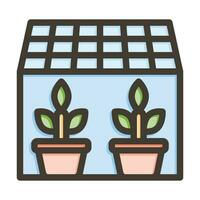 Greenhouse Vector Thick Line Filled Colors Icon For Personal And Commercial Use.