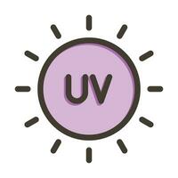 ultravioleta vector grueso línea lleno colores icono para personal y comercial usar.