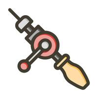 Hand Drill Vector Thick Line Filled Colors Icon For Personal And Commercial Use.