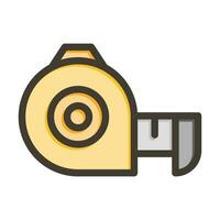 Measuring Tape Vector Thick Line Filled Colors Icon For Personal And Commercial Use.