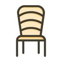 Chair Vector Thick Line Filled Colors Icon For Personal And Commercial Use.