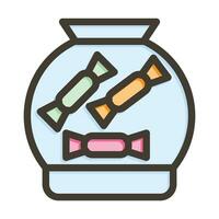 Candy Jar Vector Thick Line Filled Colors Icon For Personal And Commercial Use.