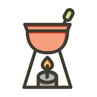 Fondue Vector Thick Line Filled Colors Icon For Personal And Commercial Use.