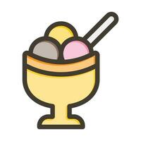 Sorbet Vector Thick Line Filled Colors Icon For Personal And Commercial Use.