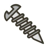Screws Vector Thick Line Filled Colors Icon For Personal And Commercial Use.