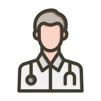 Physician Vector Thick Line Filled Colors Icon For Personal And Commercial Use.
