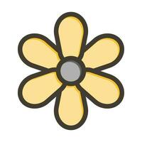 Flower Vector Thick Line Filled Colors Icon For Personal And Commercial Use.