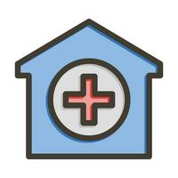 Nursing Home Vector Thick Line Filled Colors Icon For Personal And Commercial Use.