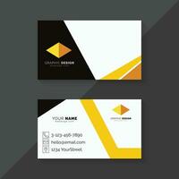 Yellow and Black Business Card vector