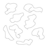 abstract hand drawn doodle of different shapes vector