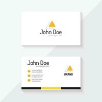 Professional Business Card Design Template in Yellow , Black and White Colors Composition. vector