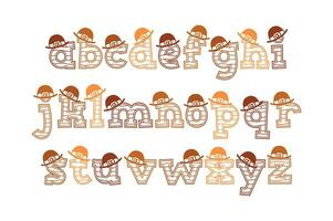 Versatile Collection of Cookie With Hat Alphabet Letters for Various Uses vector