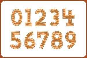 Versatile Collection of Cookie Numbers for Various Uses vector