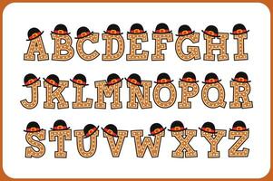 Versatile Collection of Cookie With Hat Alphabet Letters for Various Uses vector