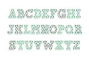 Versatile Collection of Christmas Tree Alphabet Letters for Various Uses vector