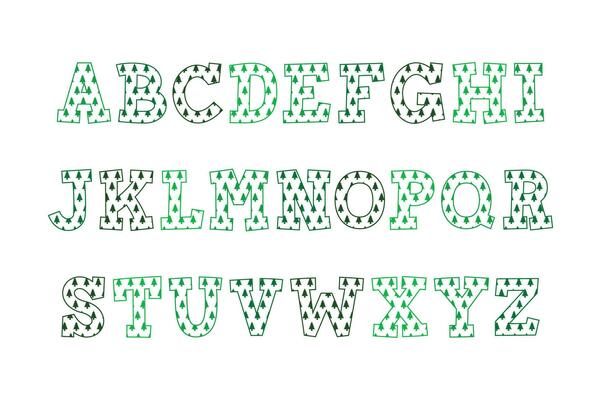 Versatile Collection of Christmas Tree Alphabet Letters for Various Uses