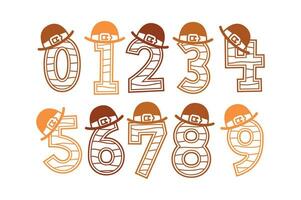 Versatile Collection of Cookie With Hat Numbers for Various Uses vector