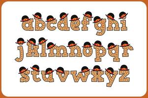 versátil colección de Galleta con sombrero alfabeto letras para varios usos vector