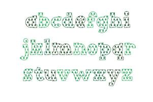 Versatile Collection of Christmas Tree Alphabet Letters for Various Uses vector