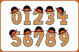 Versatile Collection of Cookie With Hat Numbers for Various Uses vector