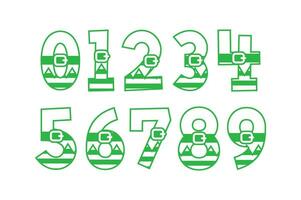 Versatile Collection of Elf Numbers for Various Uses vector