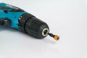 Cordless drill with drill bit,clipping path. photo