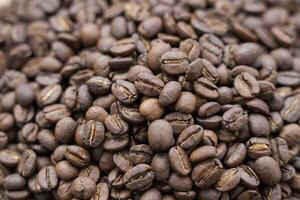 stack of coffee beans photo