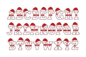 Versatile Collection of Santa Claus Alphabet Letters for Various Uses vector