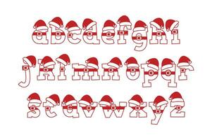 Versatile Collection of Santa Claus Alphabet Letters for Various Uses vector