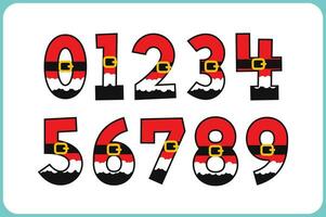 Versatile Collection of Santa Claus Numbers for Various Uses vector