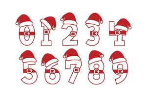 Versatile Collection of Santa Claus Numbers for Various Uses vector