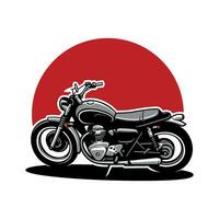 classic motorcycle illustration logo vector