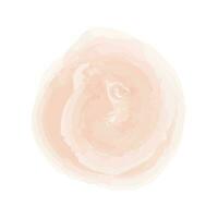 Watercolor pastel brush stroke round icon. Watercolor stain. Decorative abstract geometric element. vector