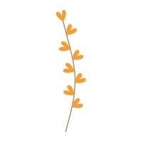 Decorative boho twig. Abstract geometric element. Botanical symbol. vector