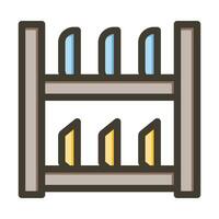 Dish Rack Vector Thick Line Filled Colors Icon For Personal And Commercial Use.