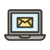 correo electrónico márketing vector grueso línea lleno colores icono para personal y comercial usar.