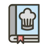 cocinero libro vector grueso línea lleno colores icono para personal y comercial usar.