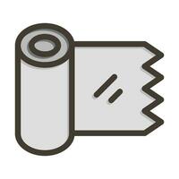 Plastic Wrap Vector Thick Line Filled Colors Icon For Personal And Commercial Use.