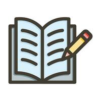Writing Vector Thick Line Filled Colors Icon For Personal And Commercial Use.
